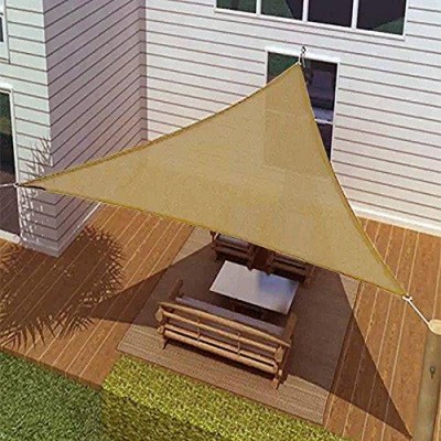 idirectmart triangle sun shade sail 11 feet 5 inches - sand   